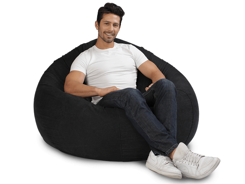 Cuba Denim Bean Bag Charcoal Denim 120CM