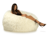 Snow White Faux Fur Bean Bag Bean Bags R Us