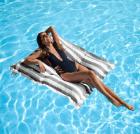Cabo Pool Float Charcoal Stripes