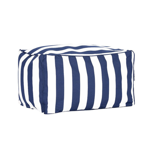 Copacabana Outdoor Ottoman Navy Stripes