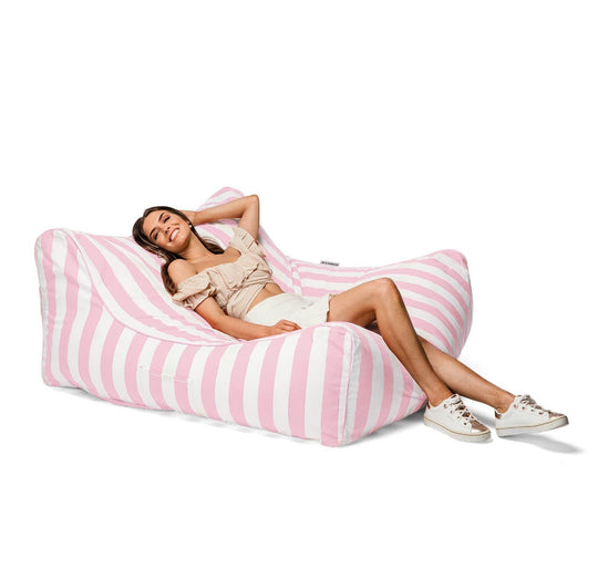 Costa Luxe Bean Bag Lounger pink stripes